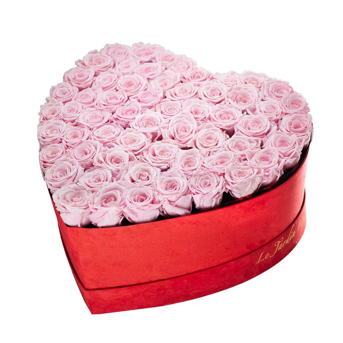 Heart-shaped box with roses and sweets
