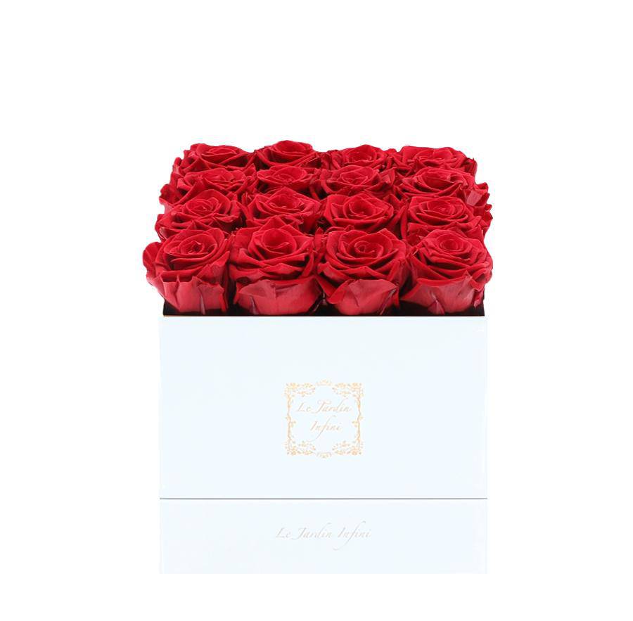 Custom Preserved Roses - New! 16 Roses Square Box - Le Jardin Infini Roses in a Box