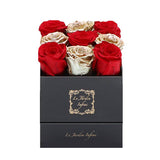 Custom Preserved Roses - New! 9 Roses Square Box - Le Jardin Infini Roses in a Box