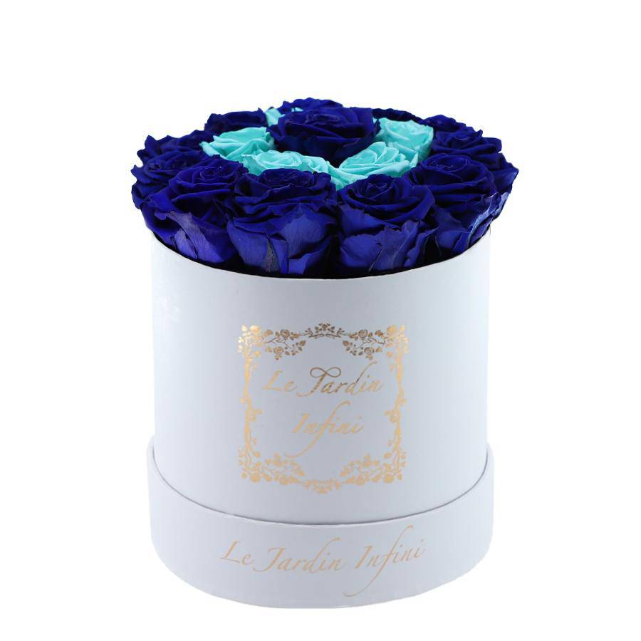 Evil Eye 2 Preserved Roses - Medium Round White Box