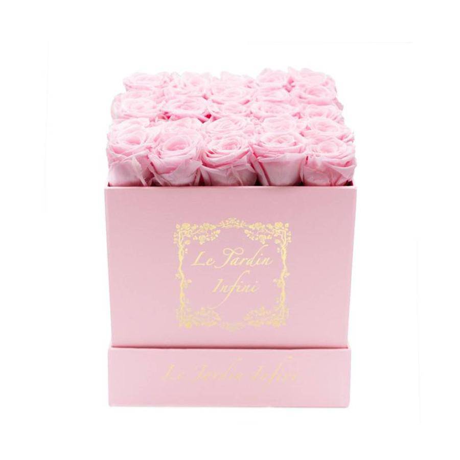Pink Preserved Roses - Medium Square Pink Box
